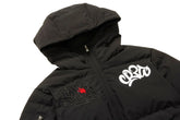 NO FACE NO CASE BLACK WINTER PUFFER JACKET W BALACLAVA