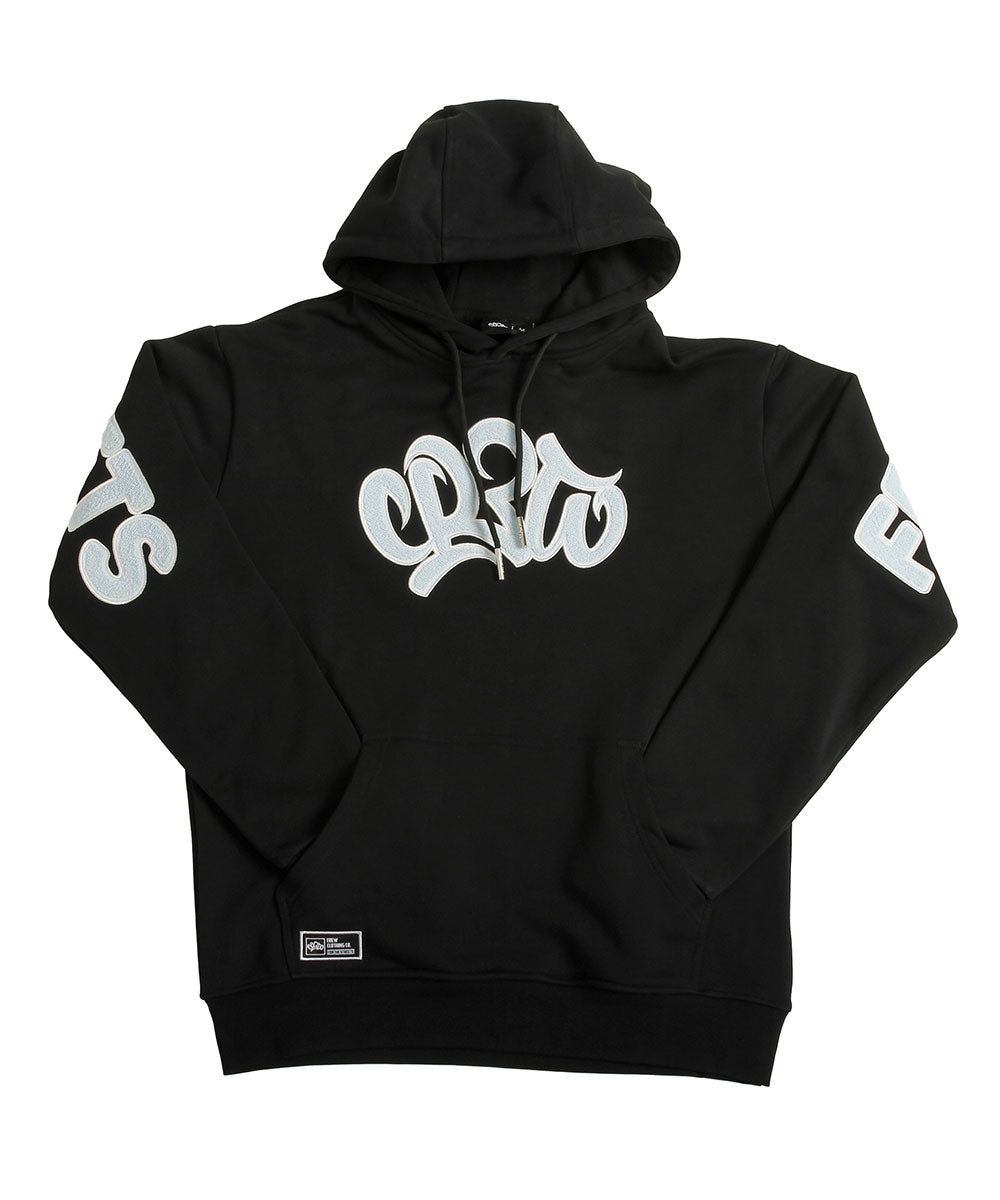 OG CREW FTS HOODIE BLACK DOUBLE WHITE - SMURF BLUE