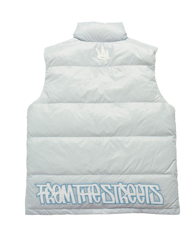 REVERSIBLE SLEEVELESS VEST  YAYO WHITE / SKY BLUE