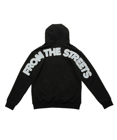 OG CREW FTS HOODIE BLACK DOUBLE WHITE - SMURF BLUE
