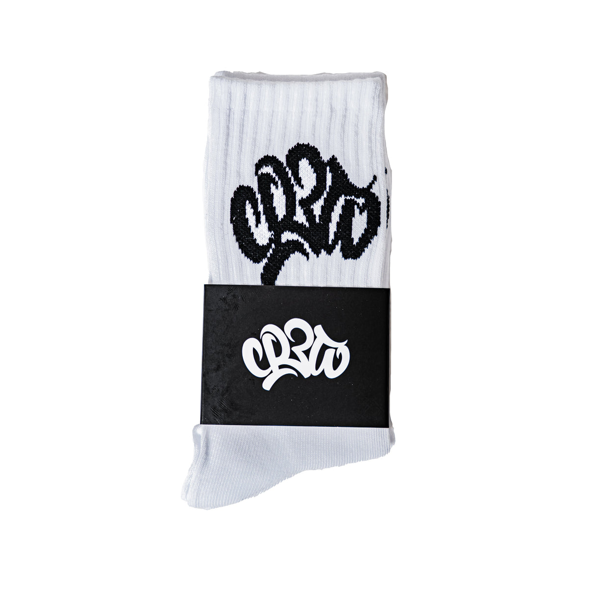 CREW LOGO ESSENTIAL WHITE SOCKS