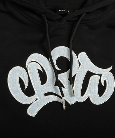 OG CREW FTS HOODIE BLACK DOUBLE WHITE - SMURF BLUE