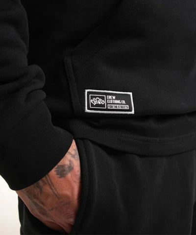 OG CREW FTS HOODIE BLACK DOUBLE WHITE - SMURF BLUE