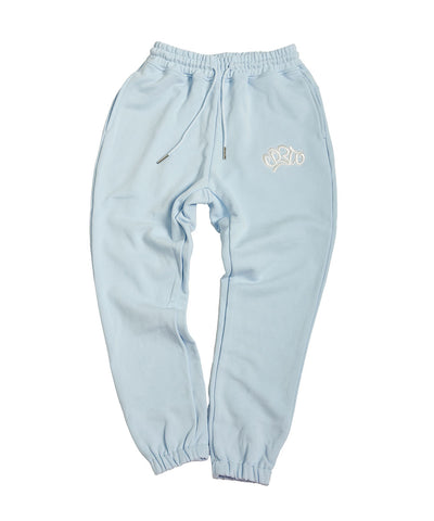 OG SMALL LOGO TRACKPANTS CUFFED SMURF BLUE - DOUBLE WHITE